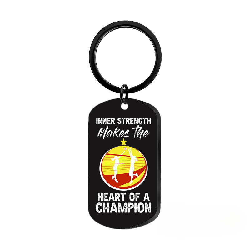 Wholesale Volleyball Sports Metal Keychains